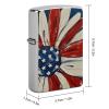 USA Flag Style Flowers Lighter Case Personalized Double-Sided Lighter Cover Metal Protector Reusable Graffiti Lighters Sleeve view 2