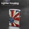 USA Flag Style Flowers Lighter Case Personalized Double-Sided Lighter Cover Metal Protector Reusable Graffiti Lighters Sleeve view 4