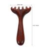 PERSELOSO 4pcs Gua Sha Scalp Massage Comb - Wooden Handheld Wooden Massager for Hair Care and Meridian - Guasha Scraping Comb for Neck and Face view 2