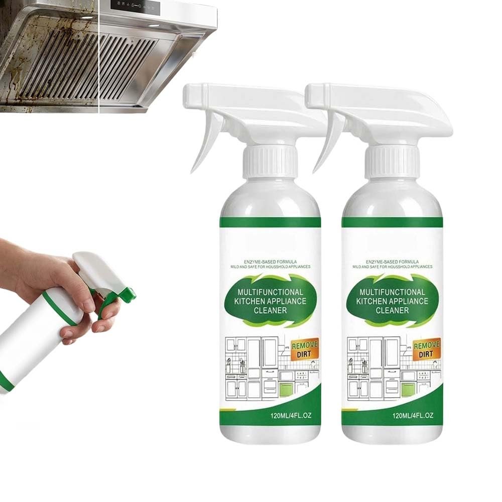 jitaty Multifunctional Kitchen Appliance Cleaner,Stove Cleaner,Kitchen Heavy Oil Cleaner Spray,Degreaser for Stove,Oven,Microwave (2PC)