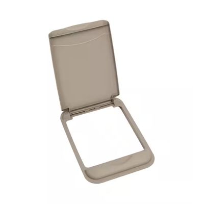 35 Qt. Plastic Flip-Top Waste Container Lid in Champagne FE14966