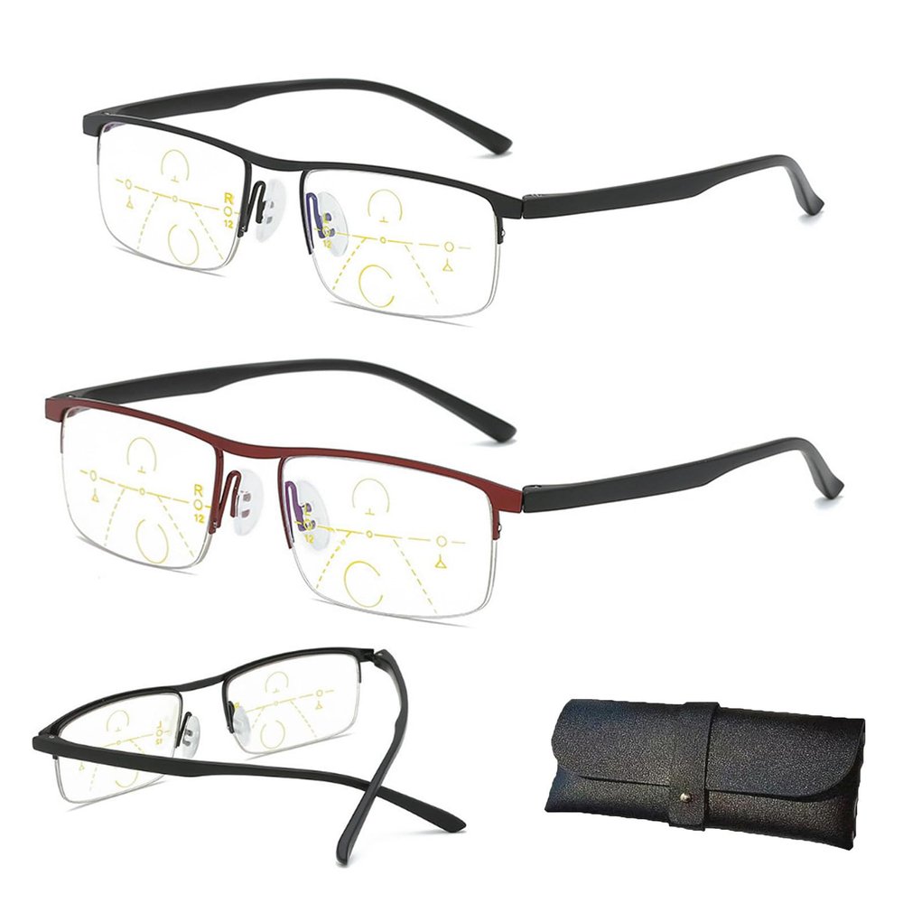 Auto Adjusting HD Reading Glasses, for Near and Far, Self Adjusting Eyeglasses for Women/Men, Adaptive Smart Vision (2Pcs, +1.5)