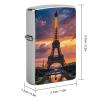 Beautiful Eiffel Tower Paris Lighter Case Personalized Double-Sided Lighter Cover Metal Protector Reusable Graffiti Lighters Sleeve view 2