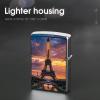 Beautiful Eiffel Tower Paris Lighter Case Personalized Double-Sided Lighter Cover Metal Protector Reusable Graffiti Lighters Sleeve view 4