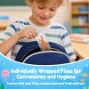 Individually Wrapped Floss for Kids Bulk Kids Flossers Marine Animal-Shaped Baby Floss 4 Colors Toddler Flossers Helps Prevent Tooth Decay & Gum Diseas for Family Travel Picnics (1000) view 3