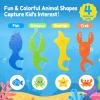 Individually Wrapped Floss for Kids Bulk Kids Flossers Marine Animal-Shaped Baby Floss 4 Colors Toddler Flossers Helps Prevent Tooth Decay & Gum Diseas for Family Travel Picnics (1000) view 4
