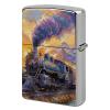 Steam Train Scenery Lighter Case Personalized Double-Sided Lighter Cover Metal Protector Reusable Graffiti Lighters Sleeve view 1