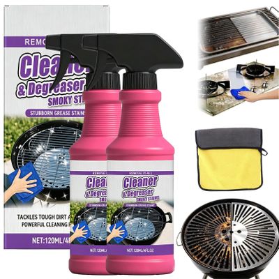 IRXELO Fast-Acting Heavy Duty Grill Degreaser Spray, BBQ Cleaner Degreaser for Grill Grates, Oven Strength Foaming Trigger, No Scrubbing (2PCS)