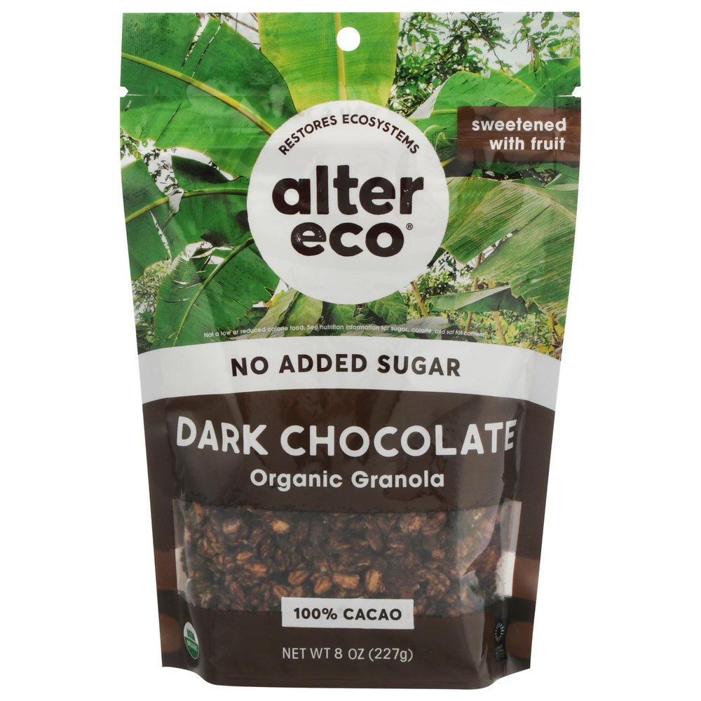 Alter Eco, Organic Dark Chocolate Granola, 8 Ounce