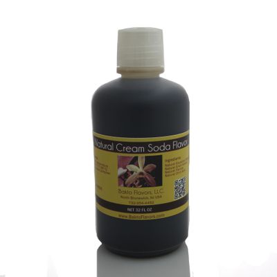 Bakto Flavors Natural Cream Soda Flavoring, 32 oz - All-Natural Creamy Soda Extract, Made in USA, Ideal for Cooking, Baking & Beverages