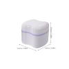 COLLBATH 4pcs Denture Bath Box: Portable Soaking Cup with Strainer Basket - False Teeth Storage Container for Outdoor Retainers and Orthodontic Appliances view 2