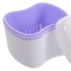 COLLBATH 4pcs Denture Bath Box: Portable Soaking Cup with Strainer Basket - False Teeth Storage Container for Outdoor Retainers and Orthodontic Appliances view 3
