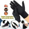 Ymiko Copper Infused Compression Gloves Full Finger Arthritis Relief Non Slip Silicone Gel Breathable Comfort Fit for Men Women Size M view 3