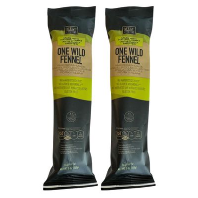MeatCrafters One Wild Fennel Salami, Herb-Seasoned Dry-Cured Salami, Seasoned All-Natural Duroc Pork for Charcuterie Boards, Cheese Boards and Gourmet Snacking, 5 oz, Pack of 2