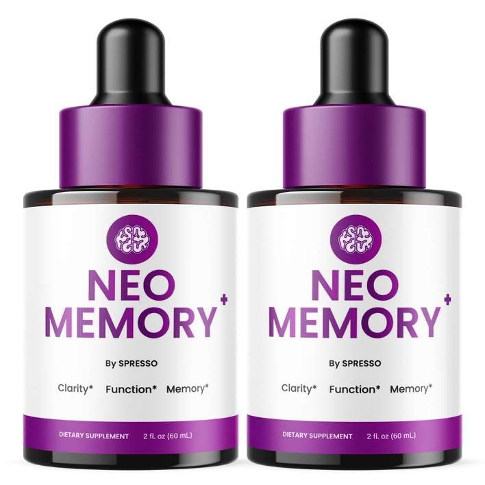 (2 Pack) Neo Memory Drops, Official NeoMemory Liquid Supplement Dropppers with Premium Ingredients, Advanced Formula Support for Memory, Overall Health & Wellness Reviews (4oz/120ml)