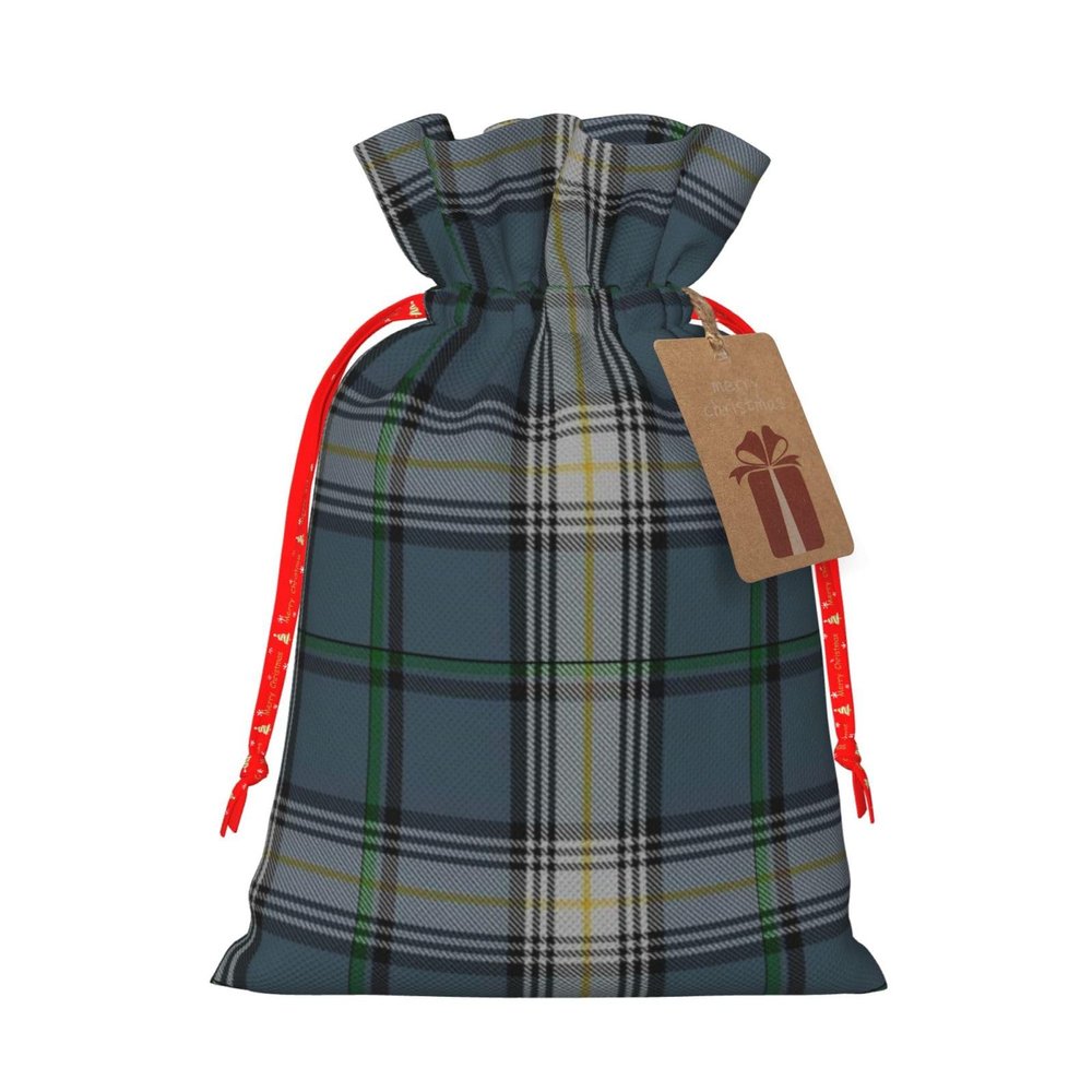 UXDVXGS Clan Macdowall Tartan Drawstring Gift Bag With Tartan Print For Christmas Party Birthday Wedding Medium