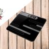 MENGKK Digital Bathroom Scales Bathroom Body Floor Scales Bath Scale Weighing Digital Weight LCD Display Glass Smart Electronic(Piano Black) view 2