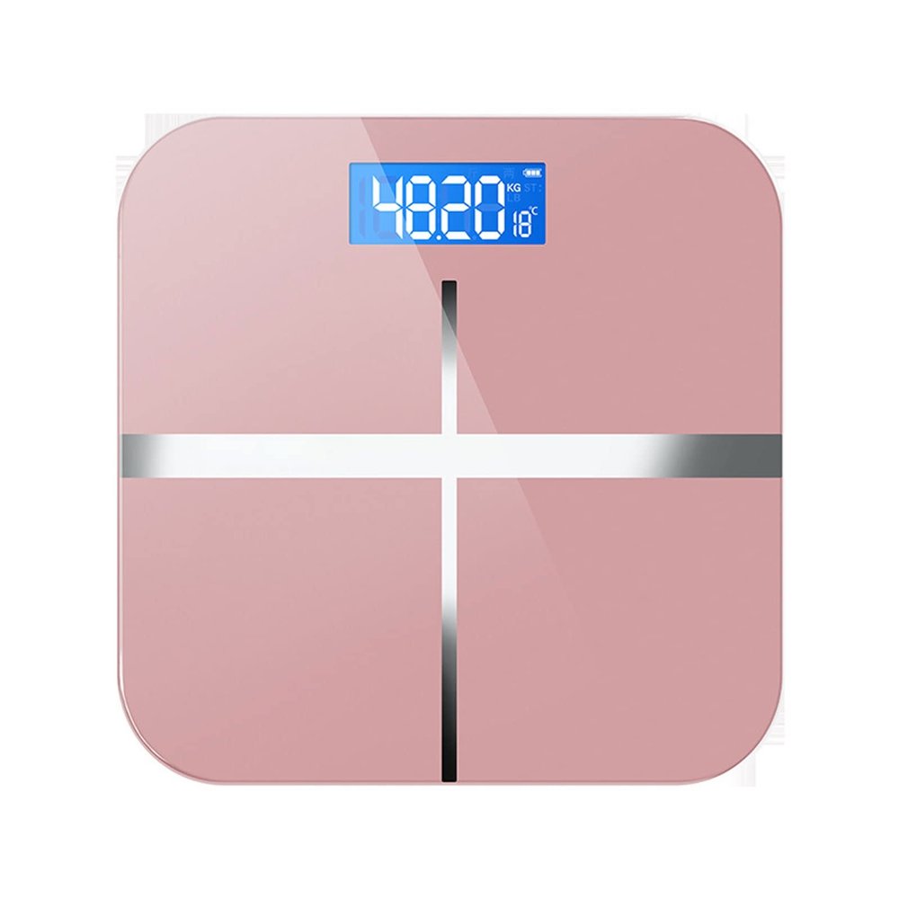 MENGKK Digital Bathroom Scales Bathroom Floor Body Scale Glass Smart Electronic Scales USB Charging LCD Display Weighing Home Digital Weight