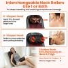 Neck and Back Massager with Heat, 3D Shiatsus Massage Cushion, 2 Replaceable Heads (V Shaped/U Shaped), 2 Heat Levels, Remote Control with 3 Neck Intensities & 10-30 Min Timer view 4