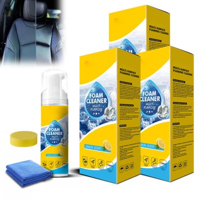 4-in-1 Multi-Enzyme Foam Cleaner, 150ml Multienzymes Foam Cleaner, Multi-Purpose Enzyme Foa Cleaner, Versatile Kitchen & Home, All-Purpose Rinse-Free Foa Cleane Spray, Heavy-Duty Stain (3PC)