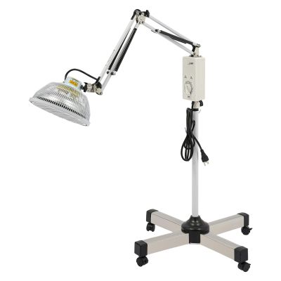 250W Infrared Light Therapy Lamp, Floor Standing Far Infrared Heat Lamp with Timer, Adjustable Height 360 Rotatable Head, Near Infrared Light Therapy for Body Pain Relief