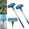 2 in 1 Window Screen Cleaning Brush with Squeegee, Mesh Screen Cleaner Tool for Home, Detachable Window Screen Brush Cleaning Tool Value Set for Window Mesh and Glass Cleaning (Blue, 2pcs) view 1