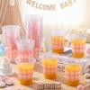 Ferrochef 100 Pcs Pink Gingham Plastic Cups 12 oz Pink Checkered Plaid Disposable Plastic Drinking Cups Bulk for Baby Shower Wedding Birthday Christmas Party Decoration Supplies view 4