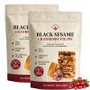 Black Sesame Cranberry Fig Pie, Fig and Walnut Two In One, No Additives Made With Fig, Cranberry & Walnut Only, Preservative-Free, Nutritious Fruit & Nut Treat, 250g/8.8oz (2PCS) view 1