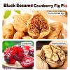 Black Sesame Cranberry Fig Pie, Fig and Walnut Two In One, No Additives Made With Fig, Cranberry & Walnut Only, Preservative-Free, Nutritious Fruit & Nut Treat, 250g/8.8oz (2PCS) view 2