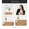 ResQ Luxury Safety Necklace for Women, Medical Alert Necklace, GPS Tracker, 24/7 Human Agent Support, Personal Alarm Jewelry - Mahi Wheat Necklace (Silver on Silver) view 4