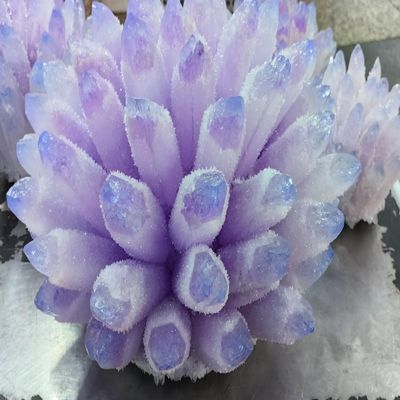 Unique Raw Rainbow Angel Aura Crystal Geode Cluster Home Decor Rock Crystal Tower Cluster Mineral Specimen Quartz Geode Cluster Lotus Flower 4inch 1pcs