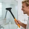 2 in 1 Window Screen Cleaning Brush, Car Screen Cleaning Brush with Squeegee, Wet Dry Dual-Use Window Screen Cleaner Tool, Multi-Purpose Mesh Screen Cleaner for Patio Door Porch (Yellow) view 4