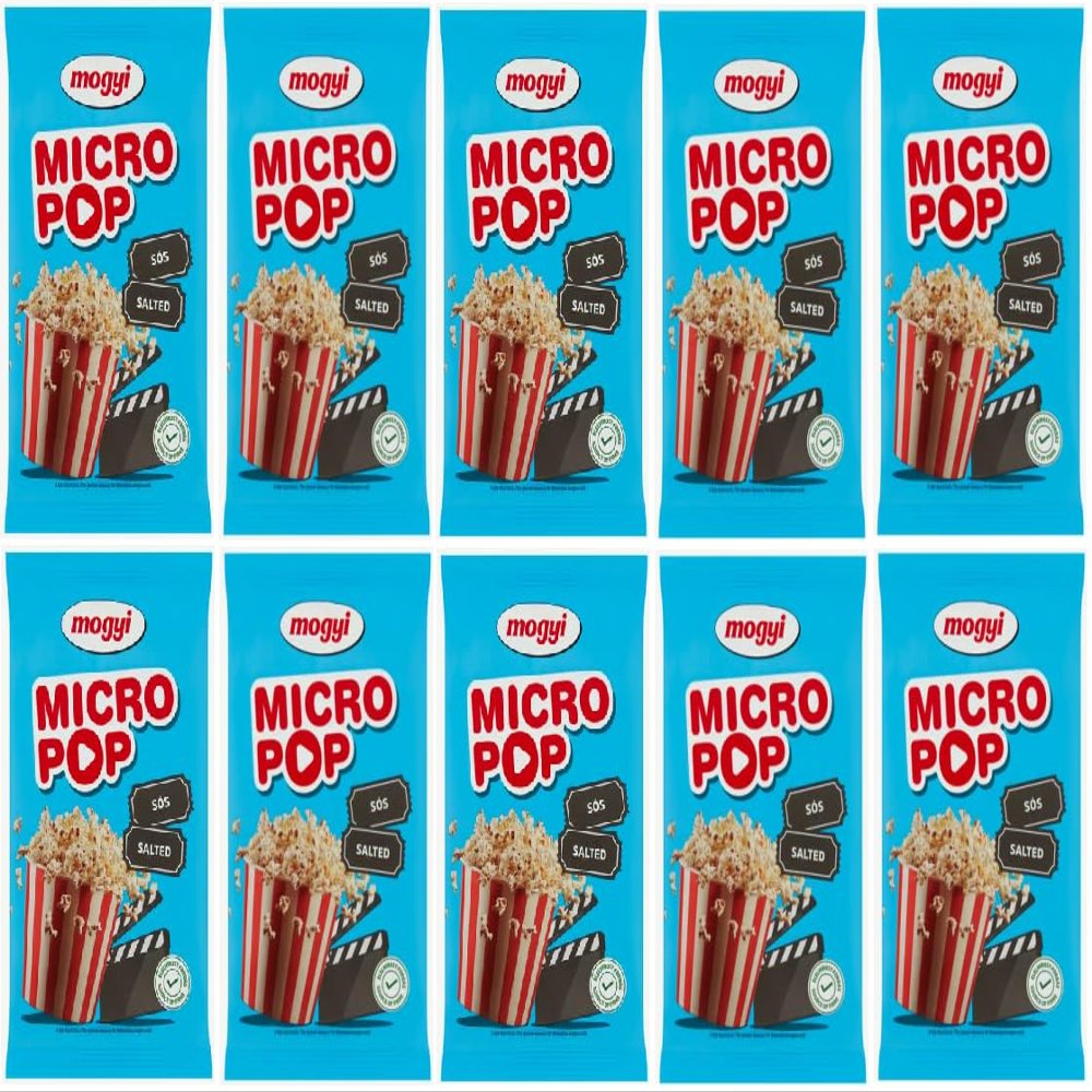 Micro Pop Salted Popcorn, Microwave Popcorn, Whole Grain, Non-GMO, Gluten-Free, 10 Pack, 100g Each