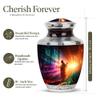 Fashionzaadi Jesus Urn - Religious Memorial Urn for Human Ashes Burial - Combo 3 - Large with 3 Inch Pack of 4 - Sunrise Cremation Urns for Adult Ash - Funeral Decorative Ashes - Burial Urns for Ash view 2