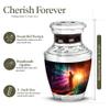Fashionzaadi Jesus Urn - Religious Memorial Urn for Human Ashes Burial - Combo 3 - Large with 3 Inch Pack of 4 - Sunrise Cremation Urns for Adult Ash - Funeral Decorative Ashes - Burial Urns for Ash view 3