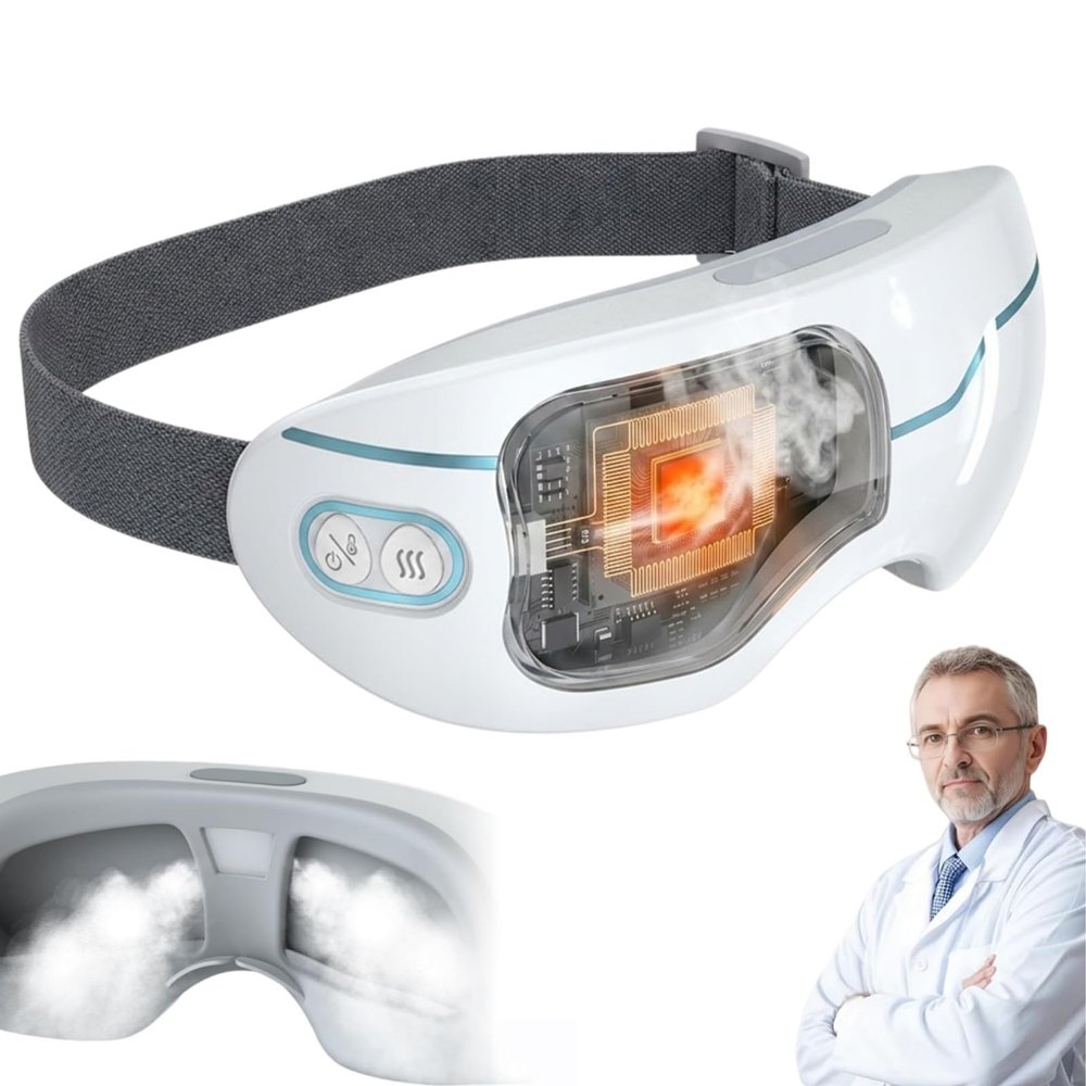 Beminda Steam Eye Therapy Pro - Nano Mist Steam Eye Mask for Dry Eyes - Rechargeable Eye Steamer with 2-Level Smart Heat & 10-Minute Auto-Off - Cordless Heated Eye Mask (1PCS)