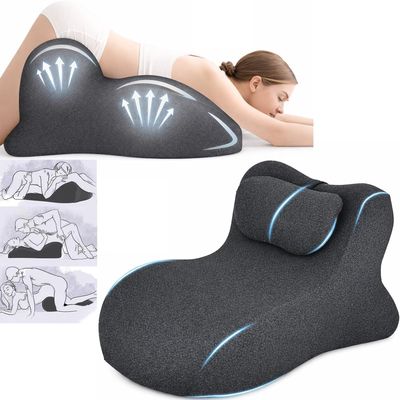Intimacy Pillow, 27 Angle Perfect Position Ergonomic Memory Foam Wedge Pillow,2026 Upgrade Version, Thicker and Stronger, Extremely Sturdy Provides Waist and Neck Contoured Support (Dark Gray)