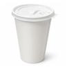 VeZee Plastic Flat Tear-Back with Pinhole Design Lids for 10, 12 & 16 oz Poly Paper Cups | Leak Resistant Design, Disposable Drinkware for Cafe Office & Takeaway Use | 1000 Count view 3