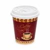 VeZee Plastic Flat Tear-Back with Pinhole Design Lids for 10, 12 & 16 oz Poly Paper Cups | Leak Resistant Design, Disposable Drinkware for Cafe Office & Takeaway Use | 1000 Count view 4