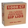 VeZee Plastic Flat Tear-Back with Pinhole Design Lids for 8 oz Poly Paper Cups | Leak Resistant Design, Disposable Drinkware for Cafe Office & Takeaway Use | 3000 Count view 1