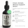 LIV Liquid Vitamin B7 Biotin 10,000 mcg 60mL Dropper Hair, Skin & Nails Support, Unflavored, 60 Servings view 4