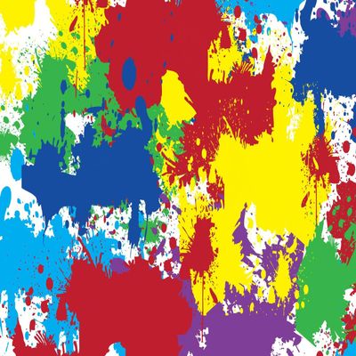 Rainbow Paint Abstract Splash Pattern On Edible Image Chocolate Transfer Sheet. Apply To Your Custom Chocolate Treats