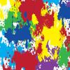 Rainbow Paint Abstract Splash Pattern On Edible Image Chocolate Transfer Sheet. Apply To Your Custom Chocolate Treats view 1