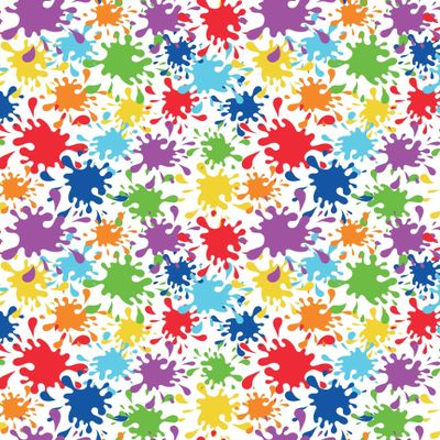 Rainbow Paint Splash Pattern On Edible Image Chocolate Transfer Sheet. Apply To Your Custom Chocolate Treats