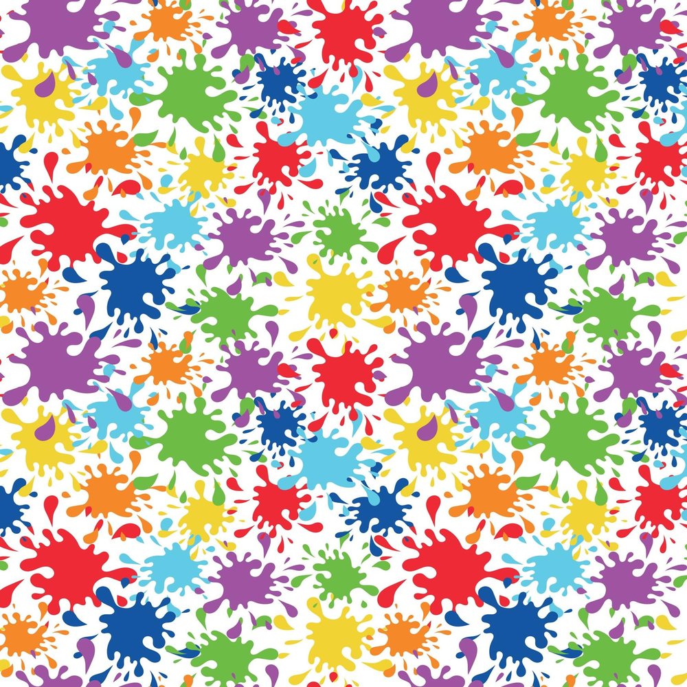 Rainbow Paint Splash Pattern On Edible Image Chocolate Transfer Sheet. Apply To Your Custom Chocolate Treats