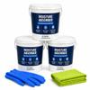 Moisture Absorber 3 Pack with Gloves & Microfiber Cloth Dehumidifier for Closet, Bathroom, Basement, Garage view 1