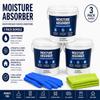 Moisture Absorber 3 Pack with Gloves & Microfiber Cloth Dehumidifier for Closet, Bathroom, Basement, Garage view 2