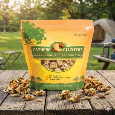 Signature Cashew Clusters with Almonds & Pumpkin Seeds, 50% Cashews, Gluten-Free, Net Weight 32 Ounce