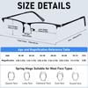 2 Pack Men's Half Frame Metal Reading Glasses , Mobile/Computer Reader view 2