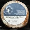 Fossil Farms Chipotle Bison Burgers, Gourmet Frozen Grilling Patties, 10 count of 1 pound each, 10 pound Case, Ideal for Aioli or Smoked Cheddar Pairings view 1